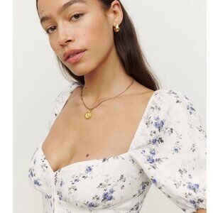 Reformation Rome Linen Top Madeline - Size 4